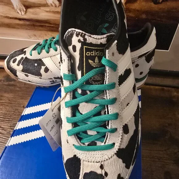 Adidas Originals Women's SL 72 OG Sneakers Cow Print JR1639 Size 9 US NEW - Picture 2 of 14